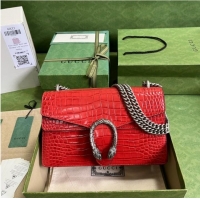 Buy Cheapest Gucci Dionysus Alligator pattern small shoulder bag 400249 red