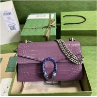 Trendy Design Gucci Dionysus Alligator pattern small shoulder bag 400249 purple