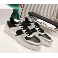 Perfect Celine CT-04 Trainer Low Lace-up Sneakers in Calfskin Black/Silver 020727