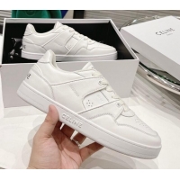 Super Quality Celine CT-04 Trainer Low Lace-up Sneakers in Calfskin All White 020732