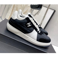 Cheap Price Chanel Quilted Fabric Sneakers G39802 Black