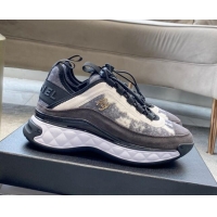 Good Quality Chanel Fabric & Suede Sneakers G35617 Gray 122274 