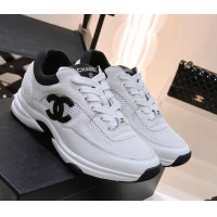 Pretty Style Chanel Suede & Mesh Sneakers G38299 White 122653