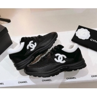 Unique Style Chanel Suede & Mesh Sneakers G38299 Black 122654