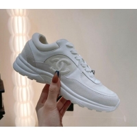 Hot Style Chanel Suede & Fabric Sneakers G38299 White 122655