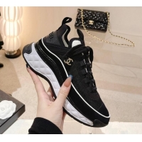 Good Quality Chanel Mesh & Suede Sneakers G39070 Black 012911