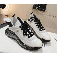 Purchase Chanel Fabric & Suede Sneakers G39070 White/Black 012913