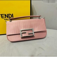 Grade Design Fendi Baguette Mini Satin Bag 0108 Pink 2023