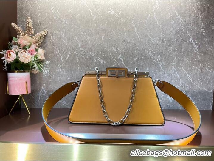 Buy Discount Fendi Peekaboo Cut Medium soft nappa leather bag 8BN340 YELLOW