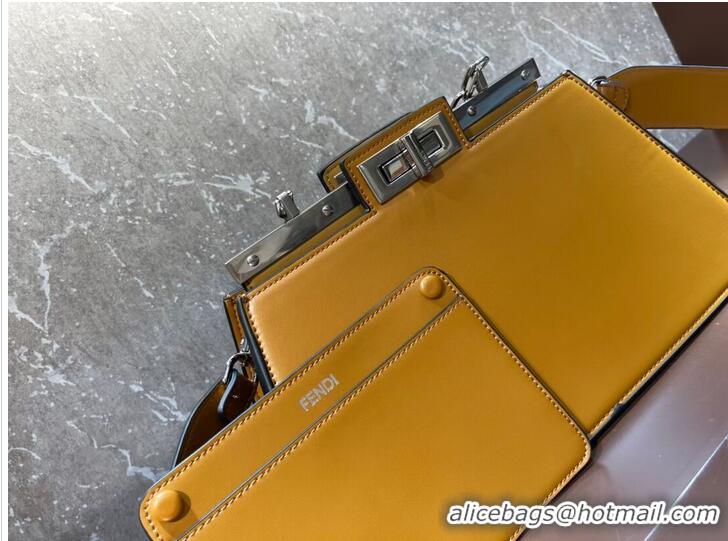 Buy Discount Fendi Peekaboo Cut Medium soft nappa leather bag 8BN340 YELLOW