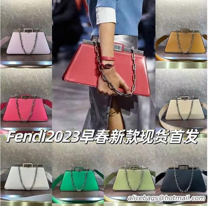 Good Product Fendi Peekaboo Cut Medium soft nappa leather bag 8BN340 BLACK