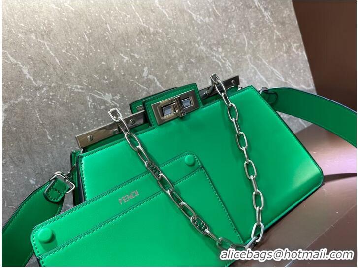 Promotional Fendi Peekaboo Cut Medium soft nappa leather bag 8BN340 green