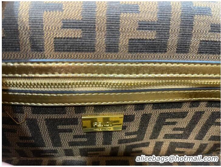 Particularly Recommended Fendi Baguette leather bag F0969 gold