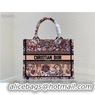 Pretty Style SMALL DIOR BOOK TOTE Embroidery M1265ZR