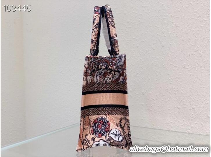 Pretty Style SMALL DIOR BOOK TOTE Embroidery M1265ZR