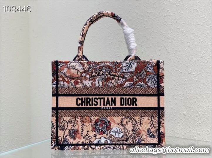 Pretty Style SMALL DIOR BOOK TOTE Embroidery M1265ZR