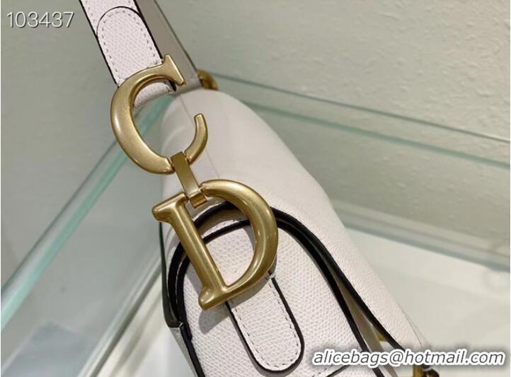 Trendy Design DIOR SADDLE BAG WITH STRAP Grained Calfskin M0455C Latte