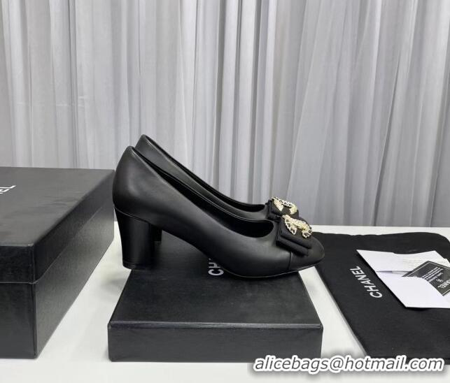 Lower Price Chanel Lambskin Pump with 6cm Heel Black 209051