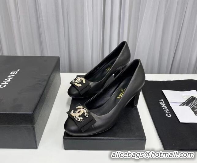 Lower Price Chanel Lambskin Pump with 6cm Heel Black 209051