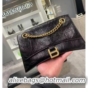 Traditional Specials Balenciaga HOURGLASS With Chain Wrinkle 493075 Black