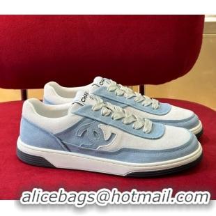 Good Looking Chanel Suede Sneakers G39978 Blue 222892