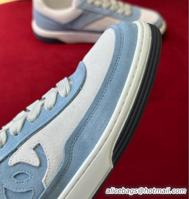 Good Looking Chanel Suede Sneakers G39978 Blue 222892