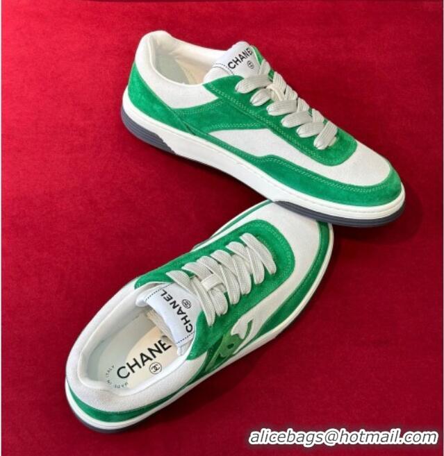 Sophisticated Chanel Suede Sneakers G39978 Green 222894