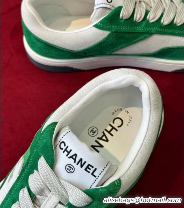 Sophisticated Chanel Suede Sneakers G39978 Green 222894