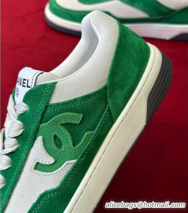 Sophisticated Chanel Suede Sneakers G39978 Green 222894