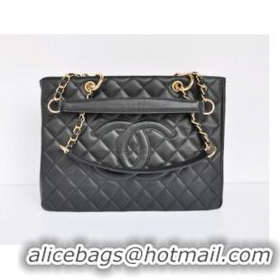 Cheap Design Chanel Classic CC Shopping Bag A20995 Black Lambskin Golden