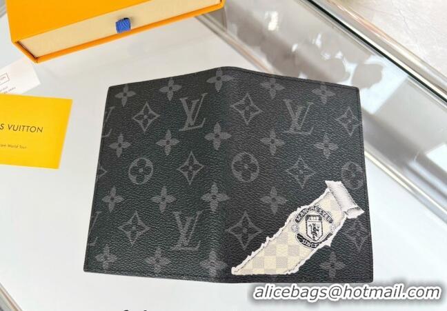 Promotional Louis Vuitton Passport Cover M64411 Monogram Eclipse Canvas/White 2023