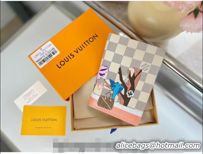 Inexpensive Louis Vuitton Passport Cover M64411 Damier Azur Canvas/Dove 2023