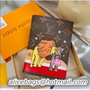 Well Crafted Louis Vuitton Passport Cover M64411 Monogram Canvas/Lion Print 2023