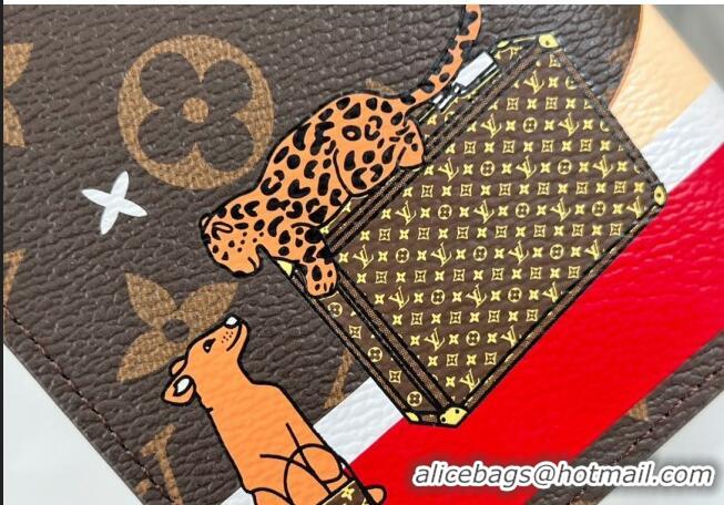 Well Crafted Louis Vuitton Passport Cover M64411 Monogram Canvas/Lion Print 2023