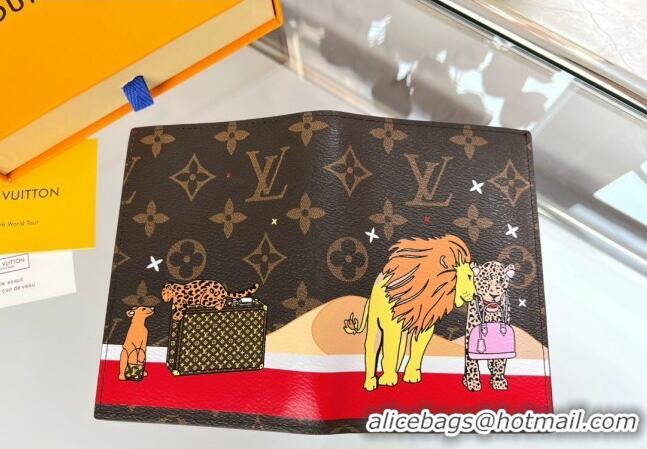 Well Crafted Louis Vuitton Passport Cover M64411 Monogram Canvas/Lion Print 2023