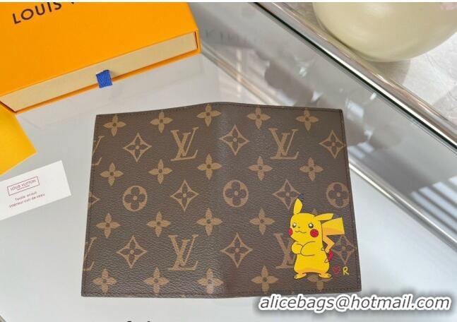 Promotional Louis Vuitton Passport Cover M64411 Monogram Canvas/Pikachu Print 2023