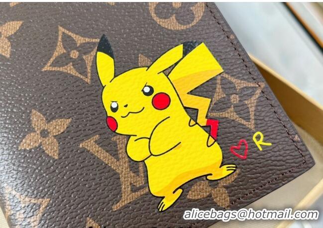 Promotional Louis Vuitton Passport Cover M64411 Monogram Canvas/Pikachu Print 2023