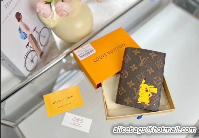 Promotional Louis Vuitton Passport Cover M64411 Monogram Canvas/Pikachu Print 2023