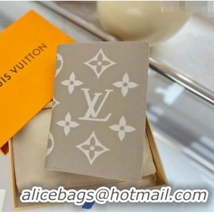 Famous Brand Louis Vuitton Passport Cover in Grey Monogram Leather M64501 2023