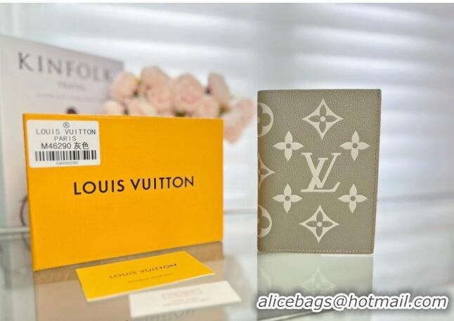 Famous Brand Louis Vuitton Passport Cover in Grey Monogram Leather M64501 2023