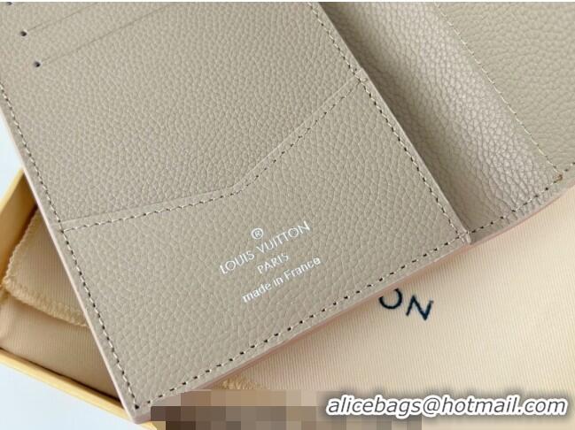 Famous Brand Louis Vuitton Passport Cover in Grey Monogram Leather M64501 2023