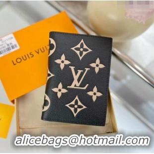 Inexpensive Louis Vuitton Passport Cover in Black Monogram Leather M64501 2023