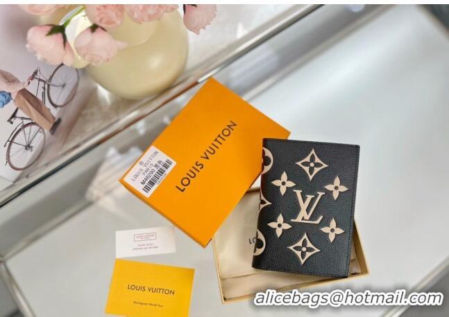 Inexpensive Louis Vuitton Passport Cover in Black Monogram Leather M64501 2023