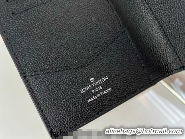 Inexpensive Louis Vuitton Passport Cover in Black Monogram Leather M64501 2023