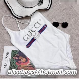 ​Buy Inexpensive Gucci One Piece Swimwear with Web 0307 White 2023