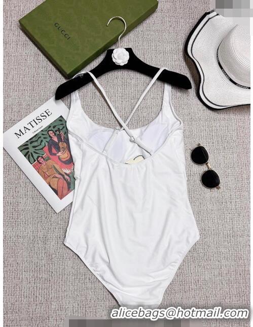 ​Buy Inexpensive Gucci One Piece Swimwear with Web 0307 White 2023