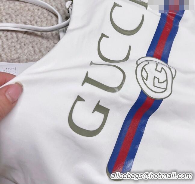 ​Buy Inexpensive Gucci One Piece Swimwear with Web 0307 White 2023