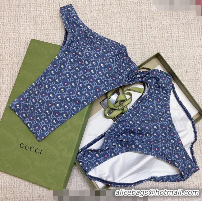 Low Cost Gucci GG Flora Swimwear G8965 Blue 2023