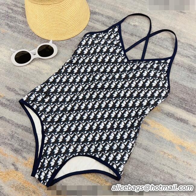 Super Quality Dior One Piece Oblique Swimwear 0307 Black/White 2023