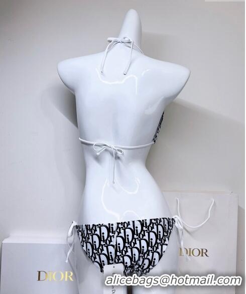 Top Grade Dior Oblique Two Pieces Swimwear 0307 Black/White 2023